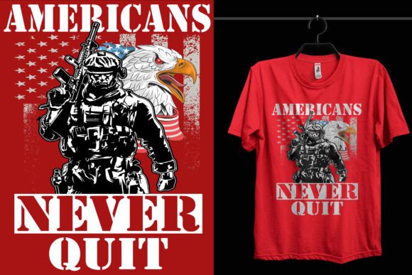 Americans Never Veteran Graphics & T-Shirt Designs