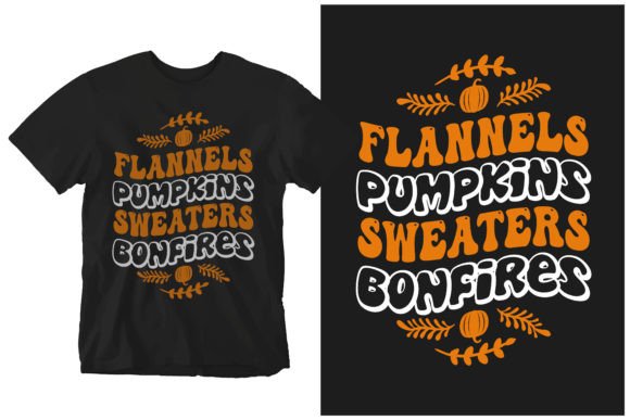 Flannels Pumpkins Sweaters Bonfires Graphics & T-Shirt Designs