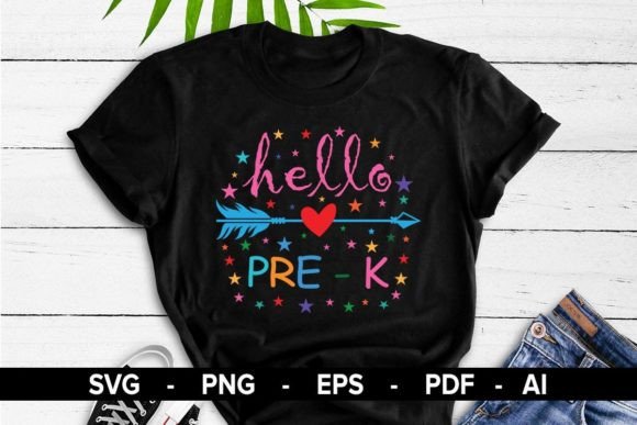Hello Pre-K T-Shirt Design Graphics