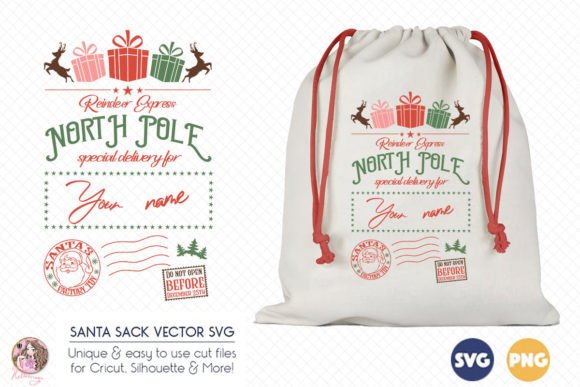 Reindeer Express North Pole SVG PNG for Crafts & Graphics