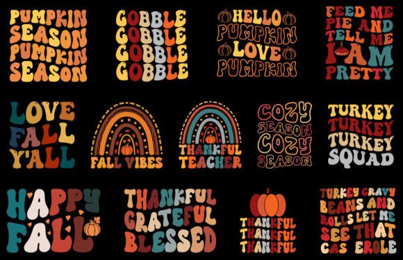 Thanksgiving Pumpkin T-Shirt Designs & Graphics