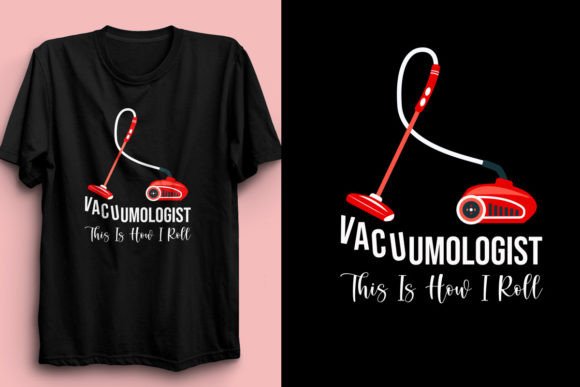 Vacuumologist Cleaning T-Shirt Design: Graphics for Bold Branding