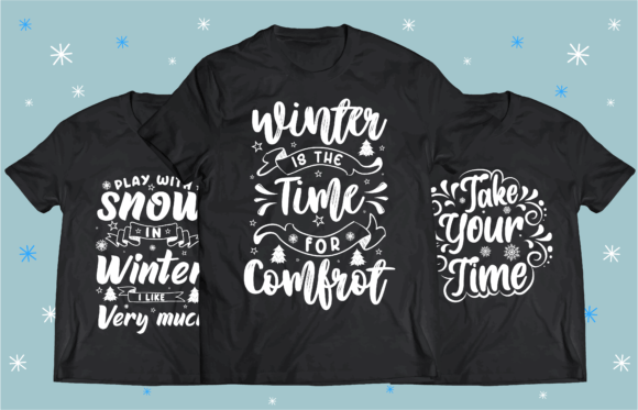 Winter T Shirt Design Bundle